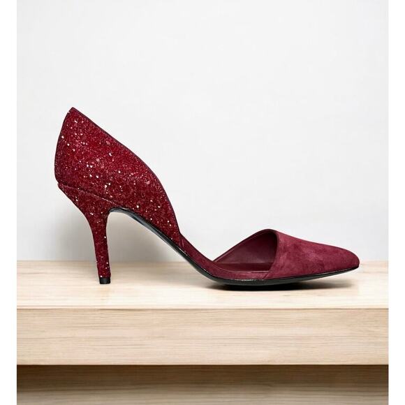 Coach A4536 Camille Suede Glass Glitter Pump Size 9M - Picture 2 of 9